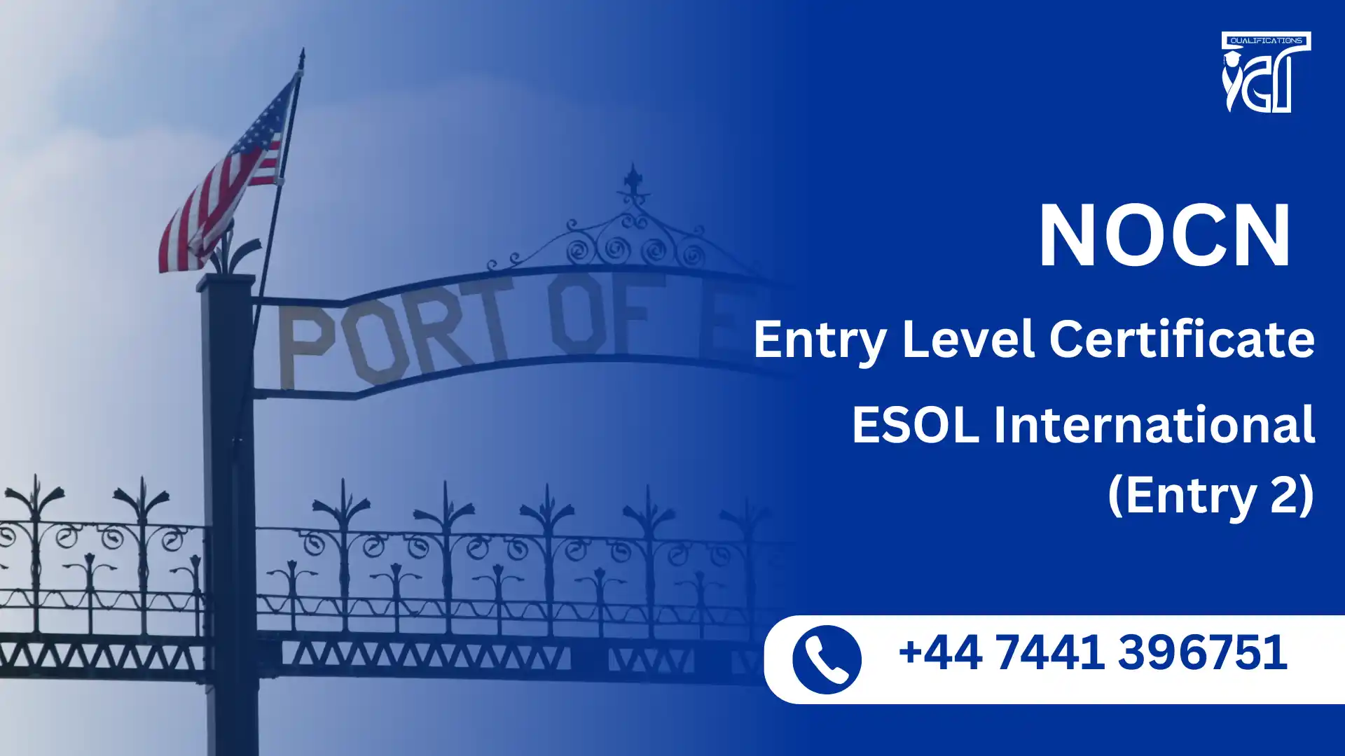 NOCN Entry Level Certificate in ESOL International (Entry 2)