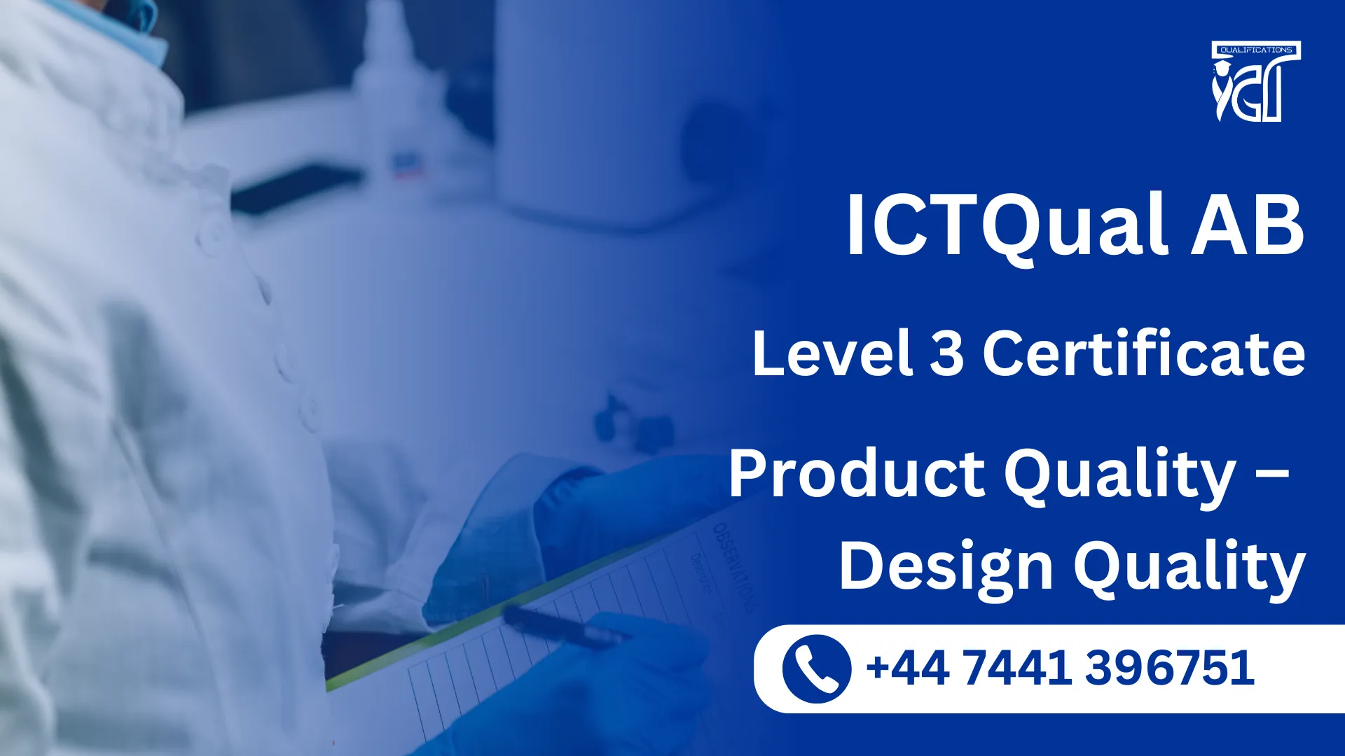 ICTQual AB Level 3 Certificate in Product Quality – Design Quality