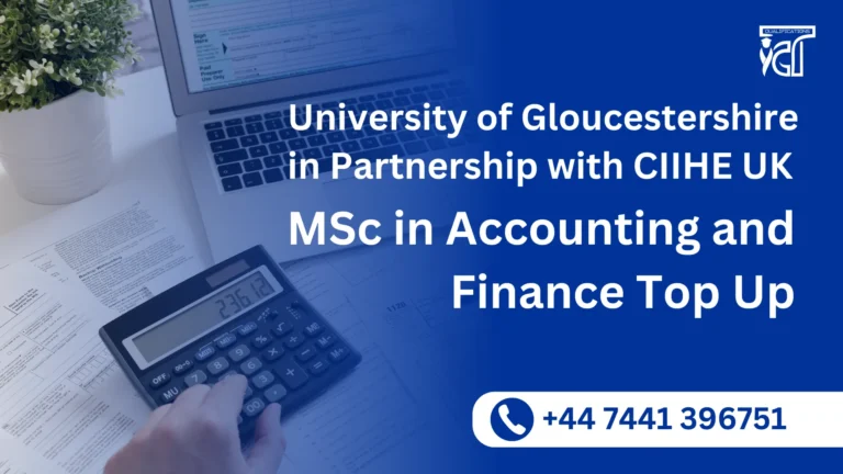 University of Gloucestershire MSc in Accounting and Finance Top Up