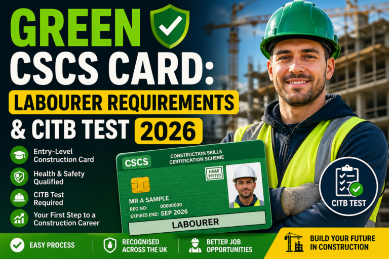 Green CSCS Card: Labourer Requirements & CITB Test 2026