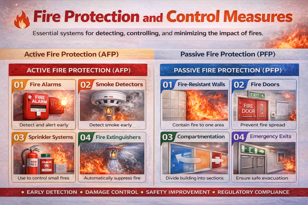 Fire protection measures AFP vs PFP