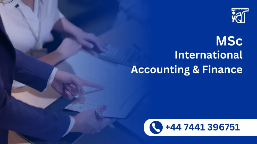 MSc International Accounting & Finance