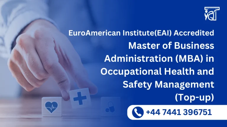 Master of Business Administration (MBA) in Occupational Health and Safety Management (Top-up)