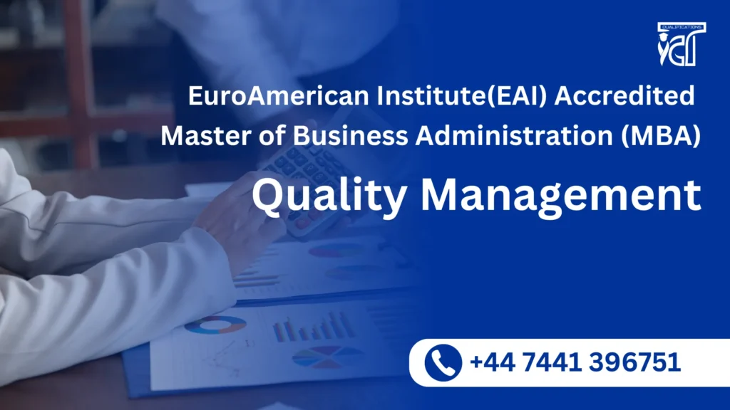 Master of Business Administration(MBA) in Quality Management 2 Master of Business Administration(MBA) on Quality Management