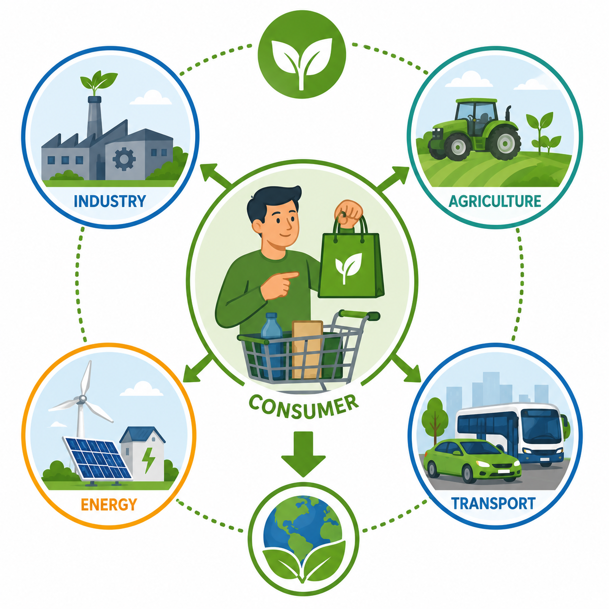 Consumer influence on sustainability sectors