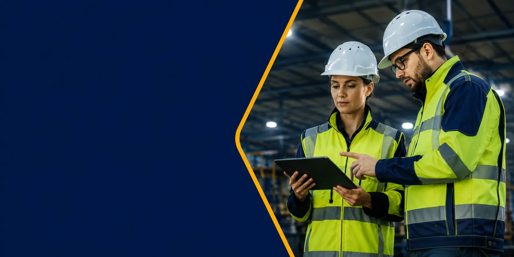 Industrial teamwork in a warehouse
